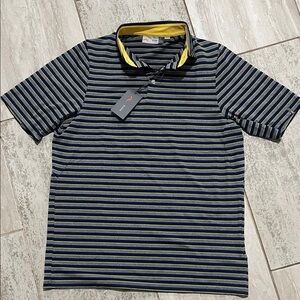KJUS golf  Polo Shirt in Navy and Yellow